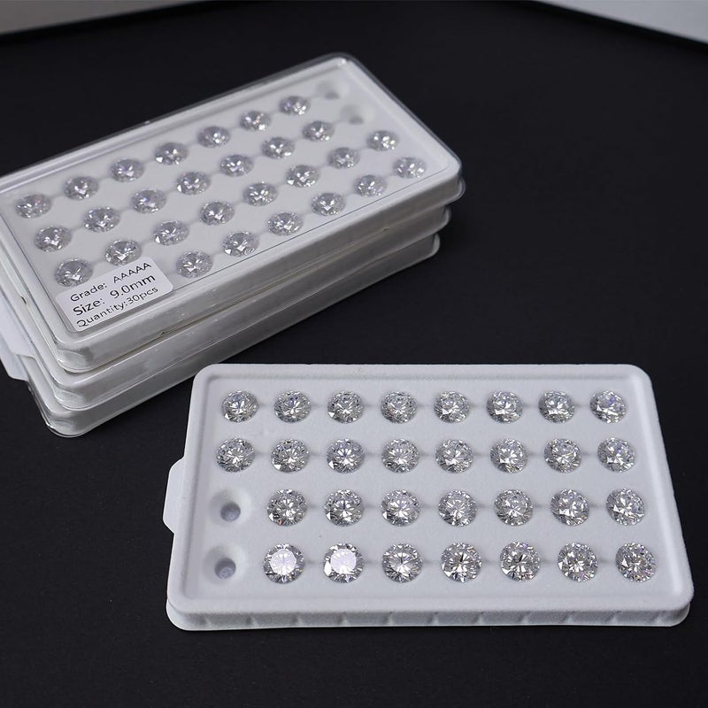 BLAROSE Store Round Cut White Cubic Zirconia Stones, 5A Quality, Loose CZ Synthetic Gemstones for Jewelry Making - Image 3
